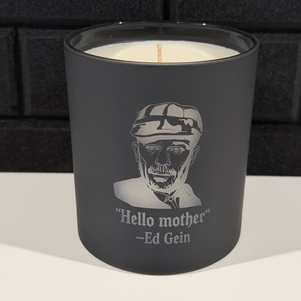 BRAND NEW- Custom made Ed Gein Design candle